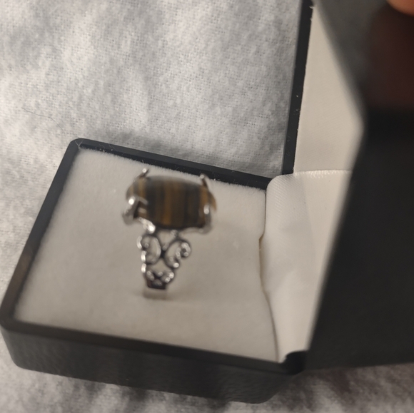 New women's size 7 3/4 brown swirl ring - Picture 3 of 4